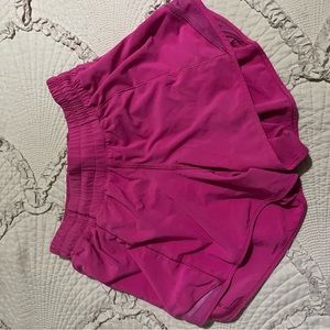 size 2   4 inch  sonic pink lululemon shorts